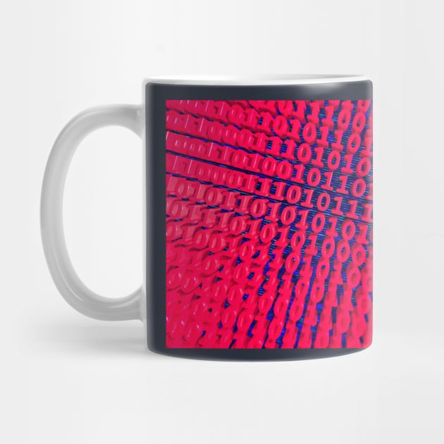 Binary Numbers, Computer Talk, Red And Blue by tommysphotos